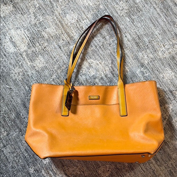 Tumi Handbags - Tumi yellow/ Orange Tote Bag with Structured Design - carry on attach ability